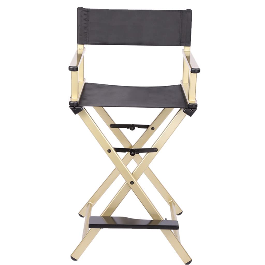 Pink Aluminum Foldable Makeup Artist Chair with Footrest Z30588