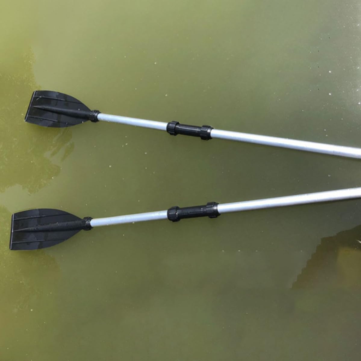 2pcs Aluminum Alloy Kayak Paddle Adjustable Telescopic Shaft Y60739