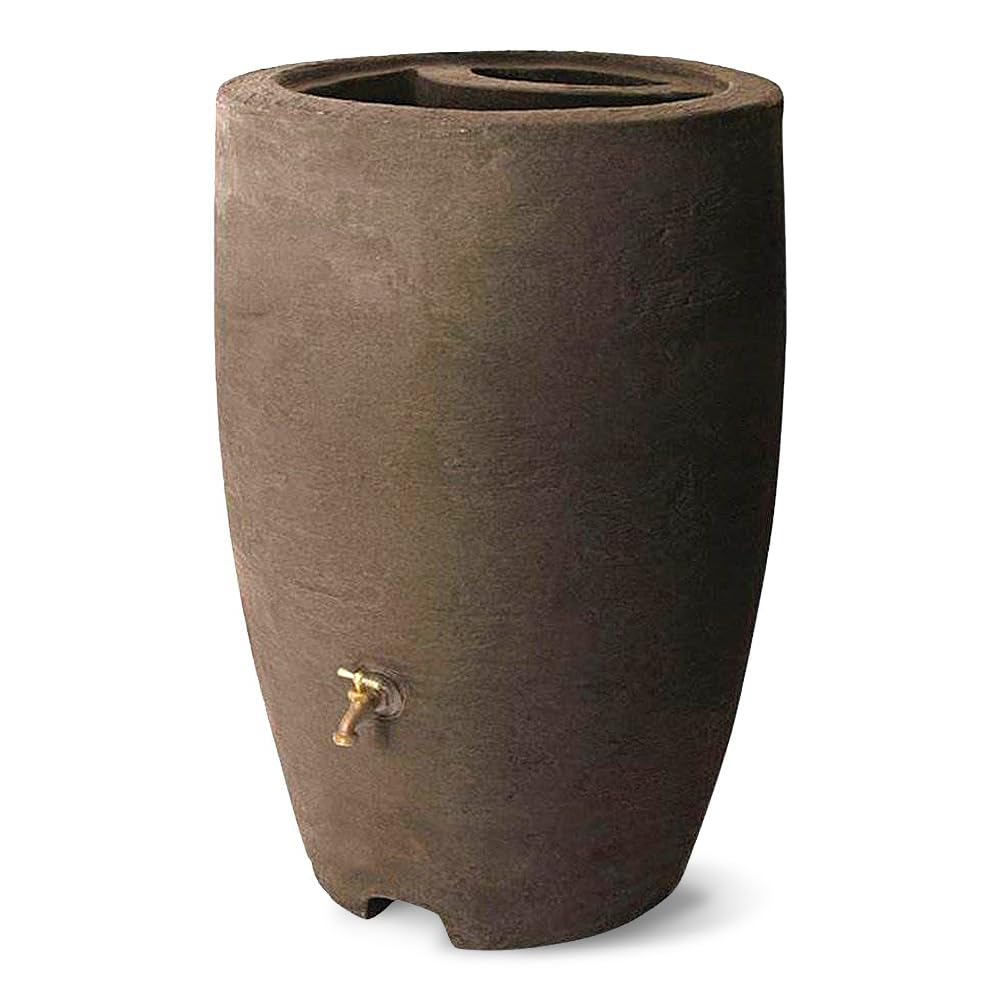 50 Gallon Plastic Rain Barrel with Brass Spigot L63458