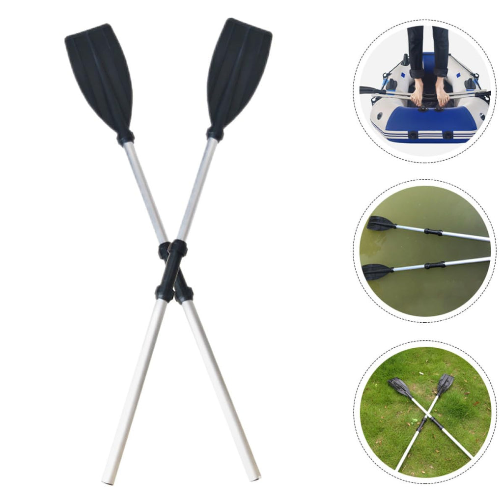 2pcs Aluminum Alloy Kayak Paddle Adjustable Telescopic Shaft Y60739