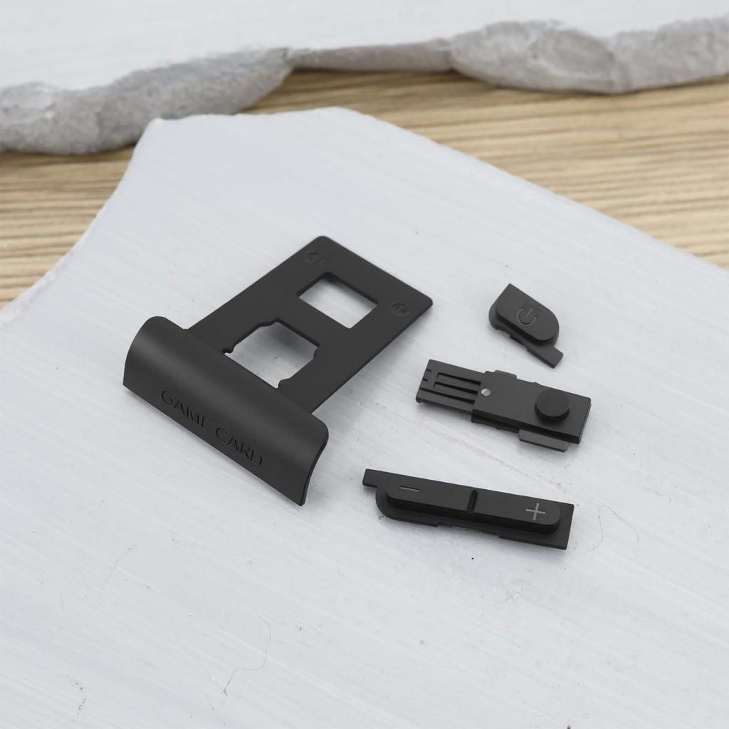 Black Game Console Power Volume Button Card Slot Cover X19669