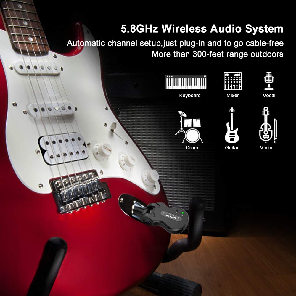 5.8GHz Wireless Guitar System Black T873