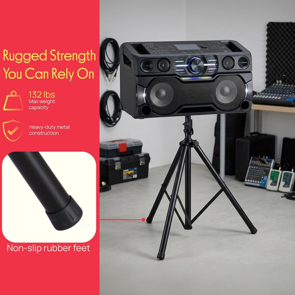 Universal Speaker Stand 2-Pack Height Adjustable Tripod Mount J988765