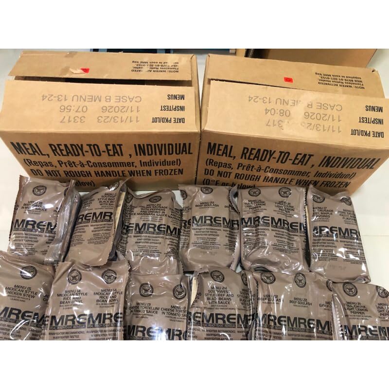 MRE Meals Ready to Eat A and B Bundle Cases Emergency Food H6797