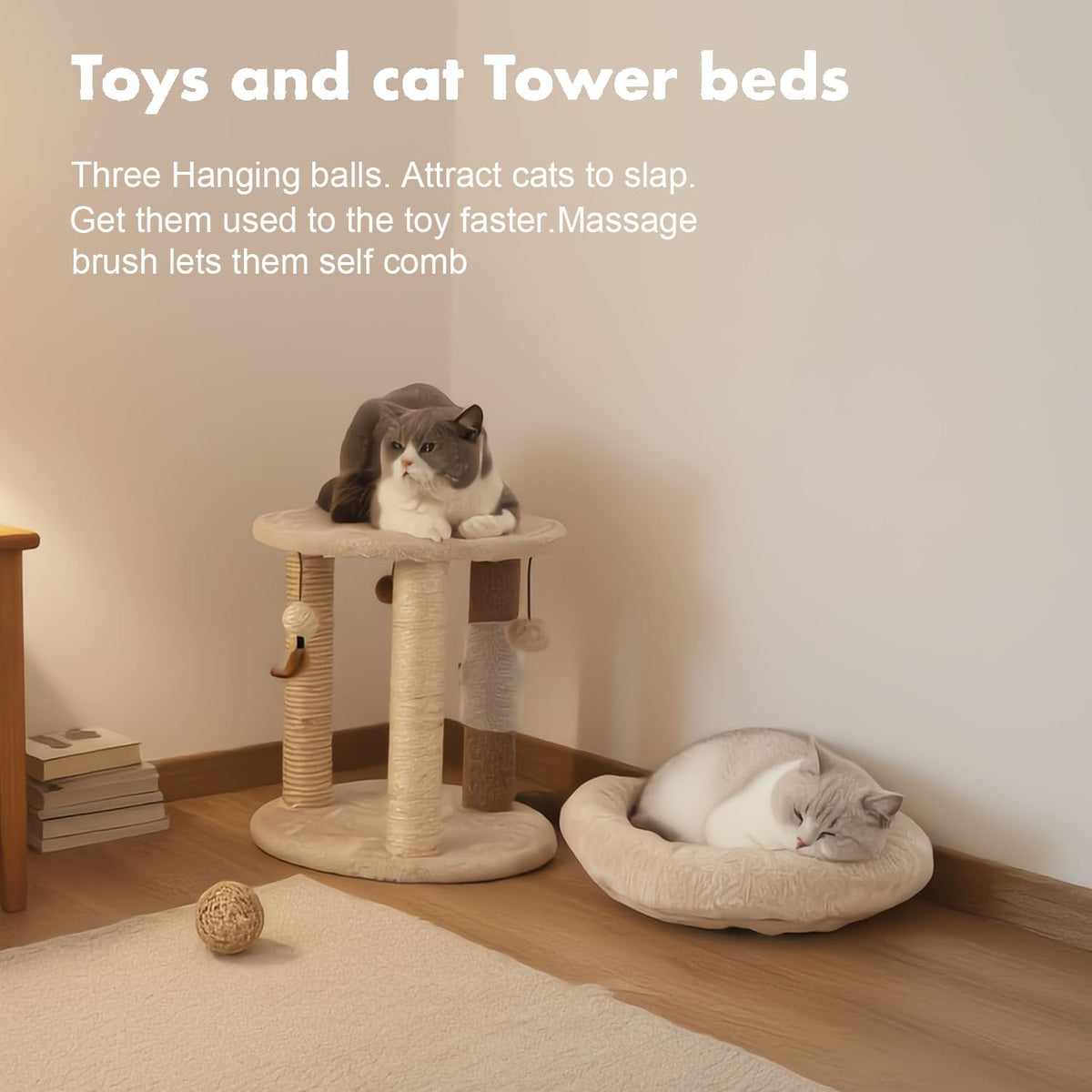 Small Cat Tree with Scratching Post and Soft Bed X8632