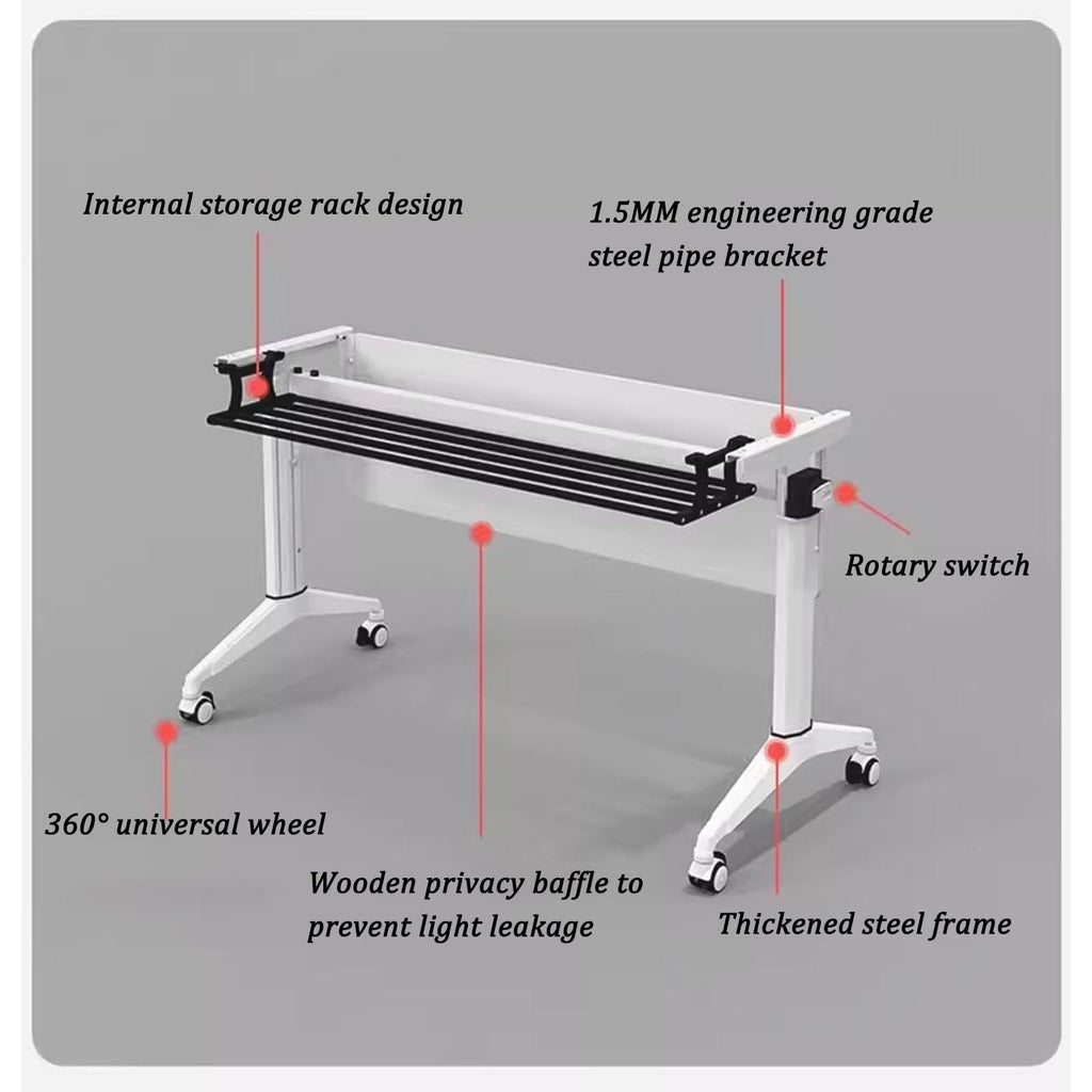 Wooden Folding Table with 360° Wheels Z469
