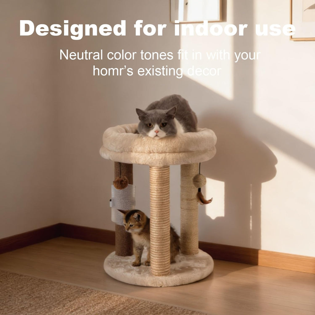 Small Cat Tree with Scratching Post and Soft Bed X8632