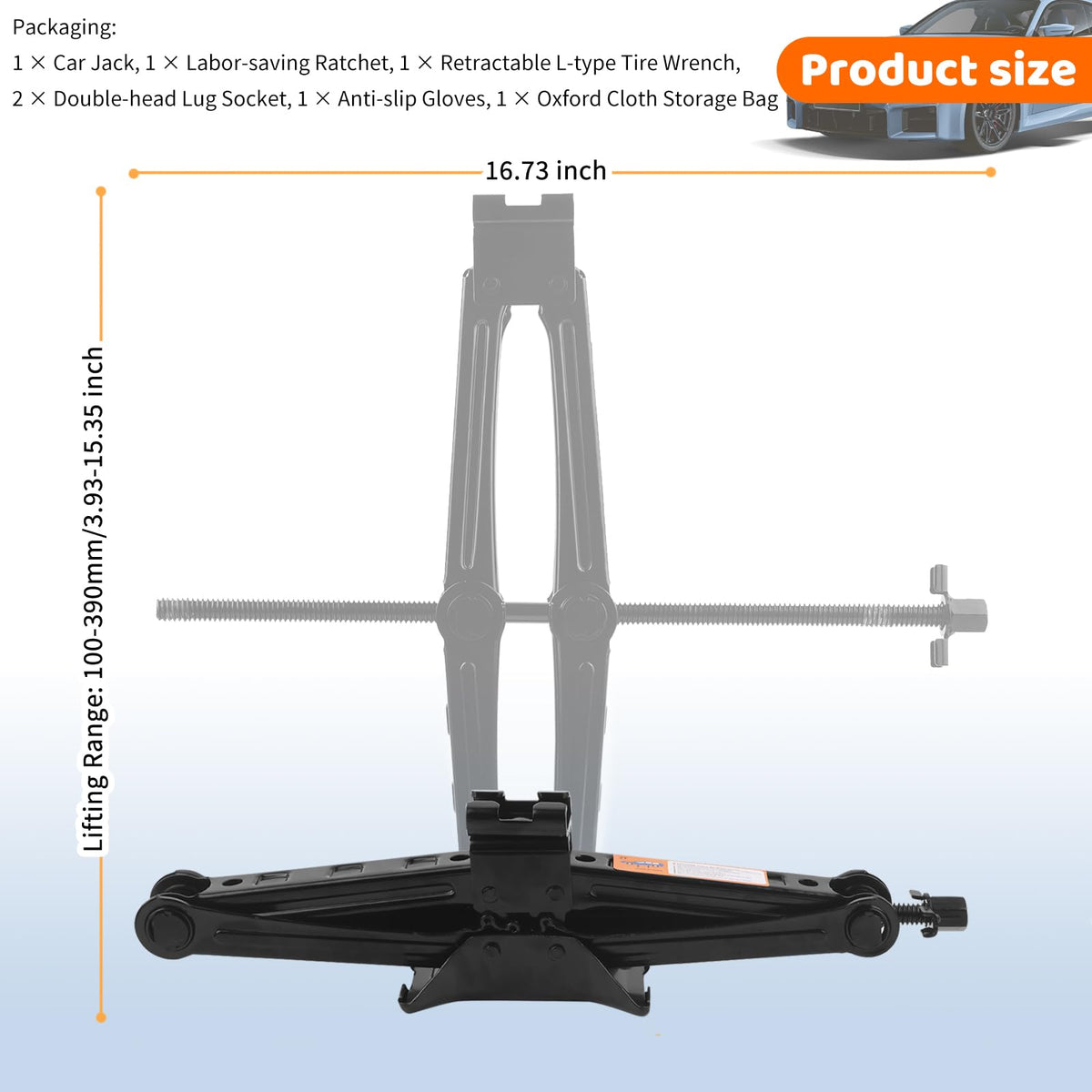 Heavy Duty Scissor Jacks Car Set P156