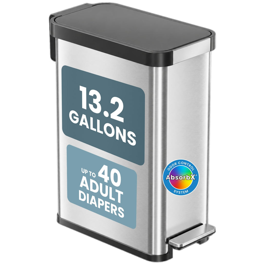 13 Gallon Stainless Steel Diaper Pail K4968