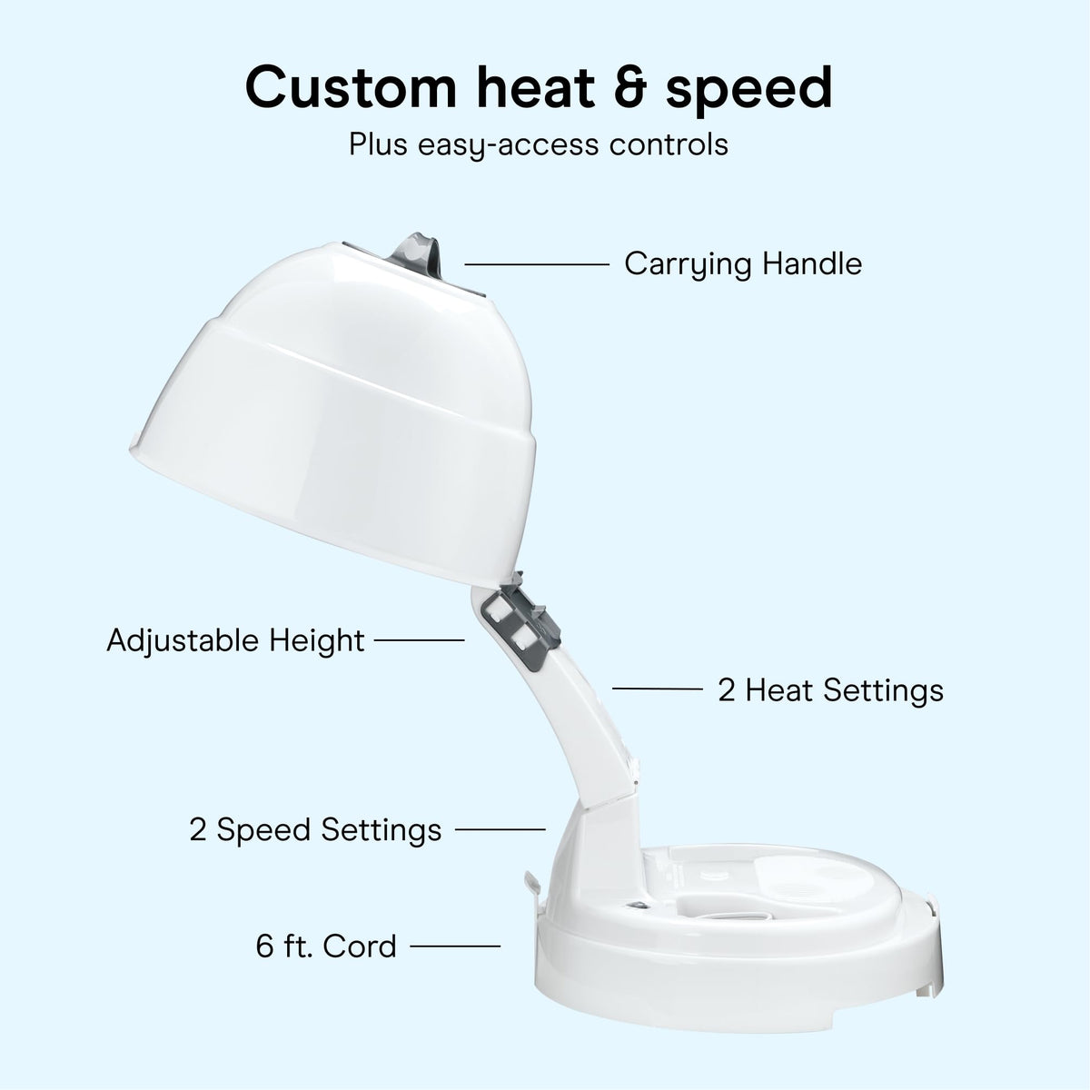 1875W Bonnet Hair Dryer with Carrying Handle G315
