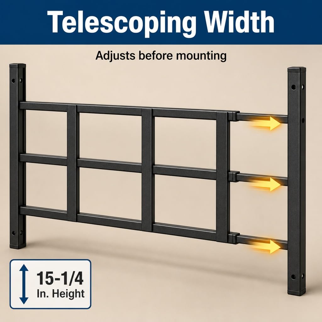 Black Carbon Steel 3-Bar Window Grill S1079