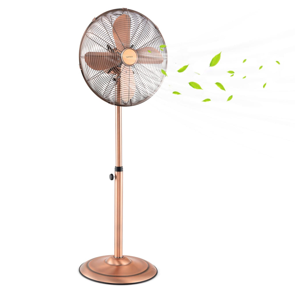 16" Metal Pedestal Fan with Adjustable Height T170498