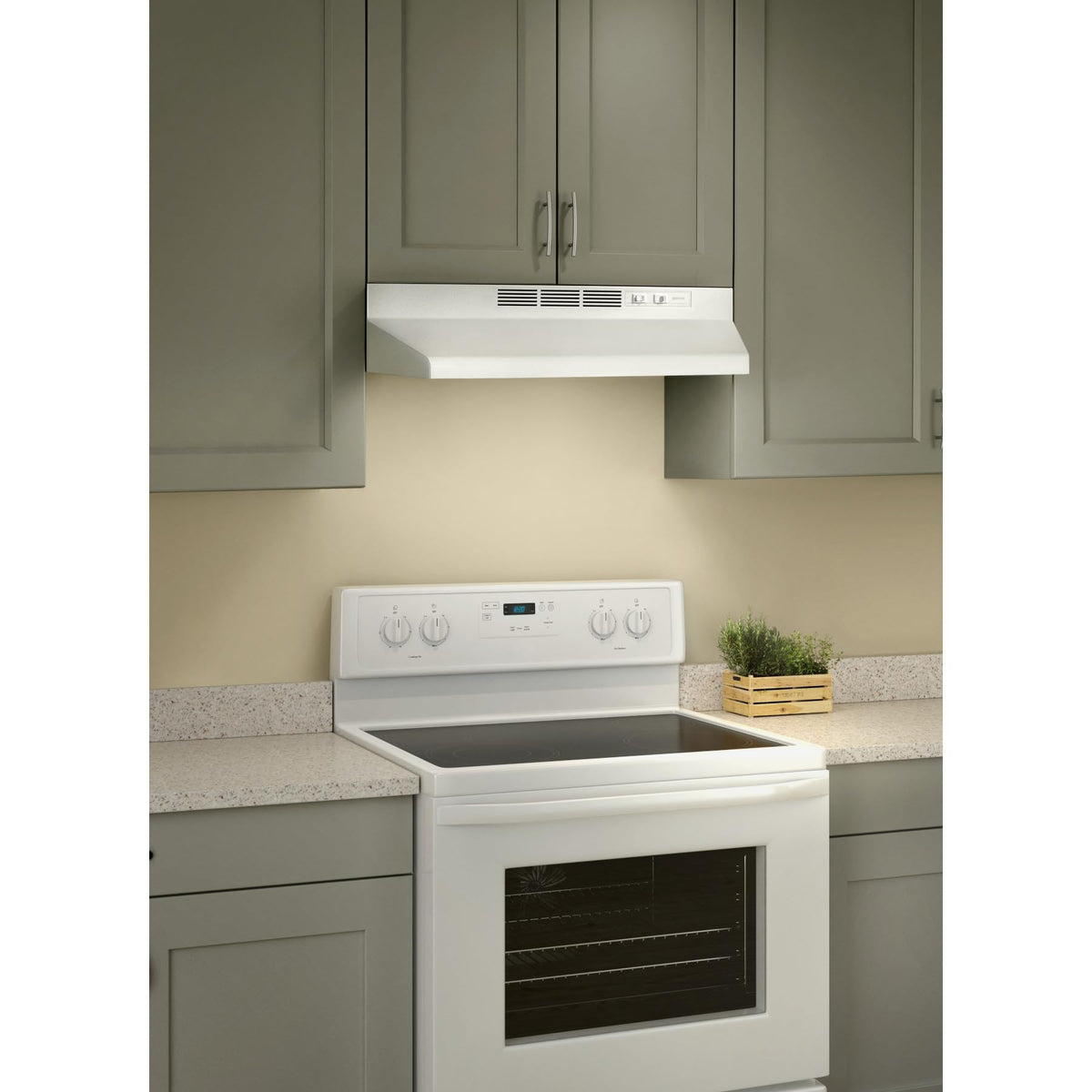 Ductless Range Hood with Lights, 30-Inch, White F282279