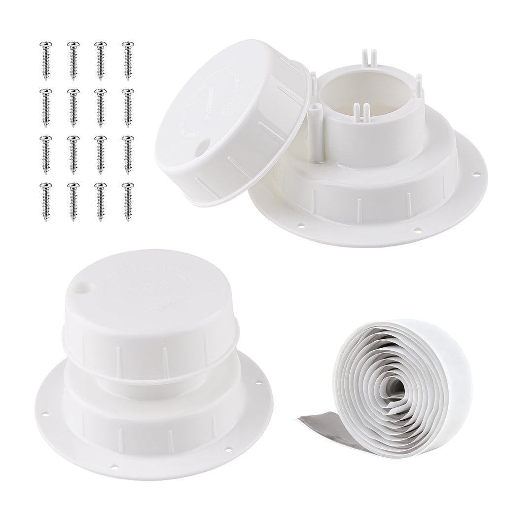 RV Plumbing Vent Covers with Screws, 2 Pack M83728