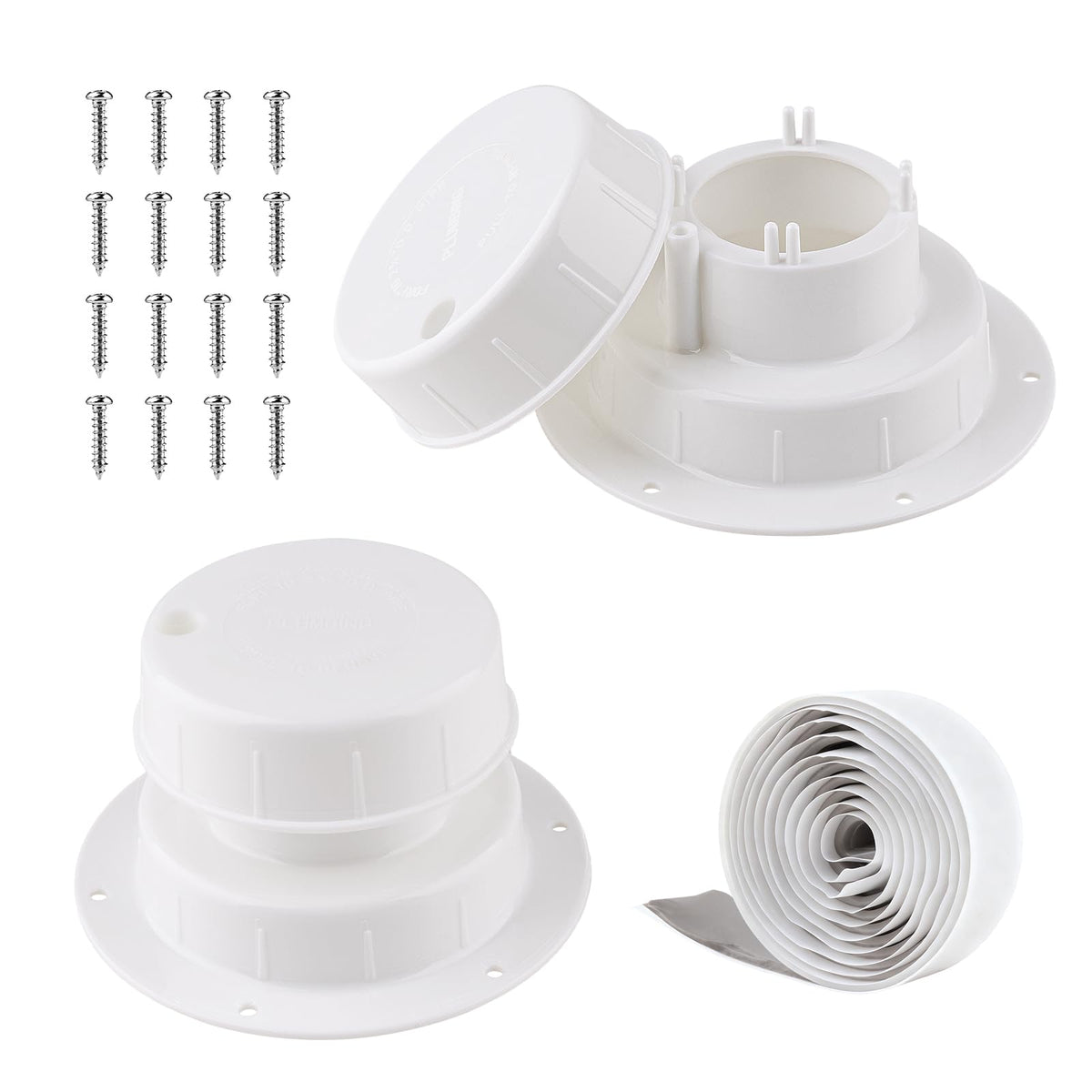 RV Plumbing Vent Covers with Screws, 2 Pack M83728