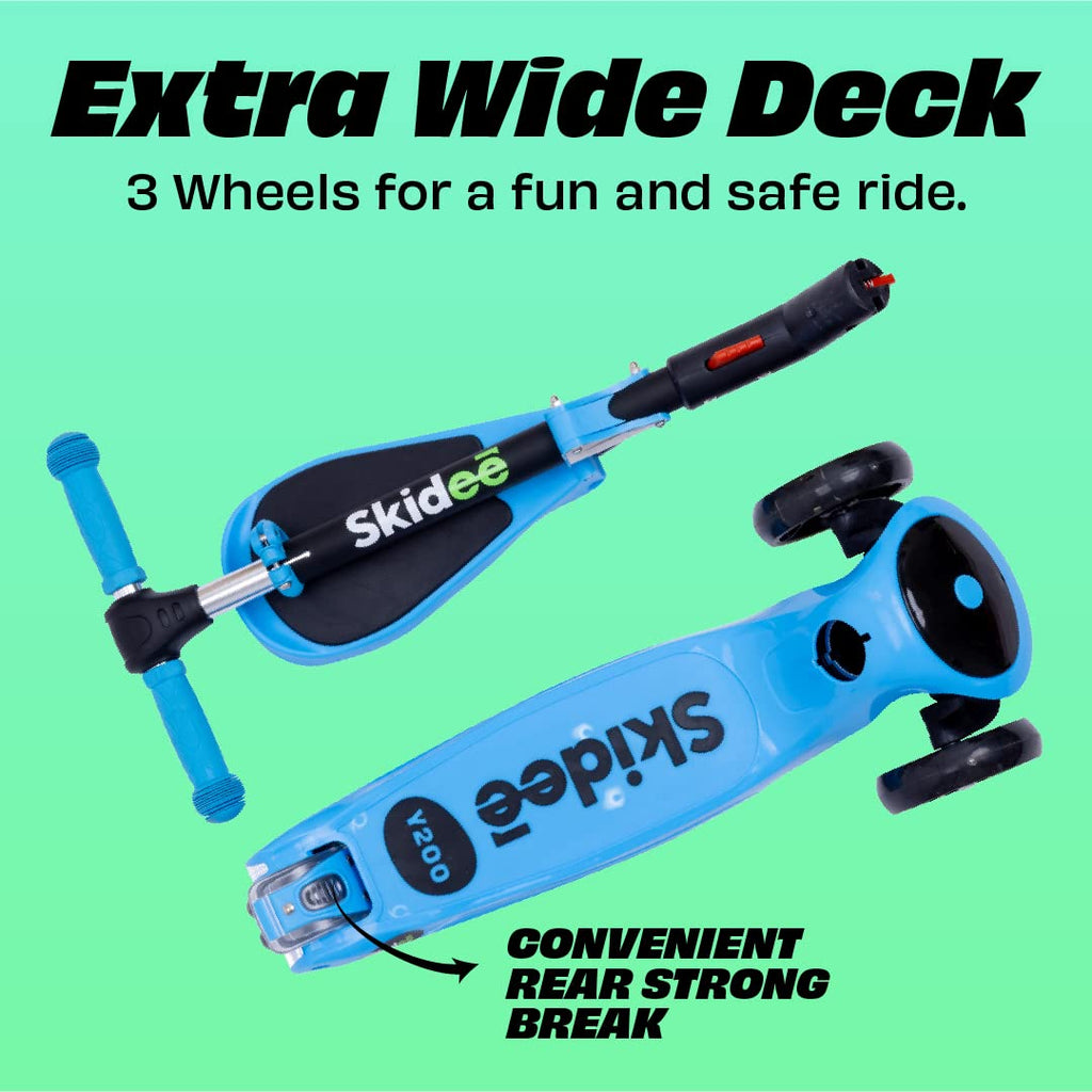 Foldable 3 Wheel Kick Scooter with Removable Seat E368