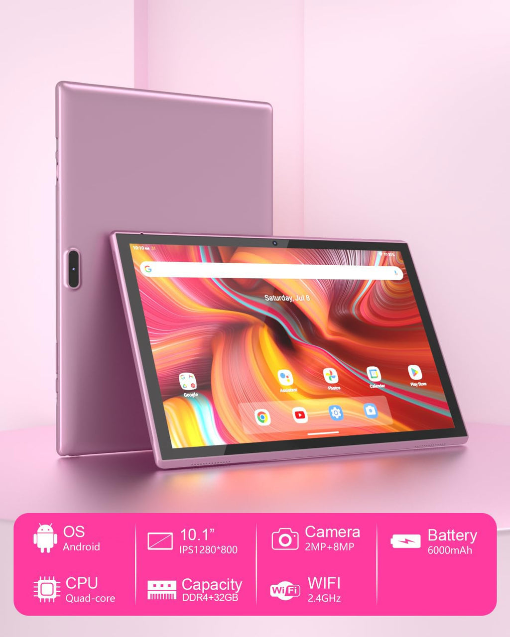 10 Inch Android Tablet with 32GB ROM 2GB RAM Y322425