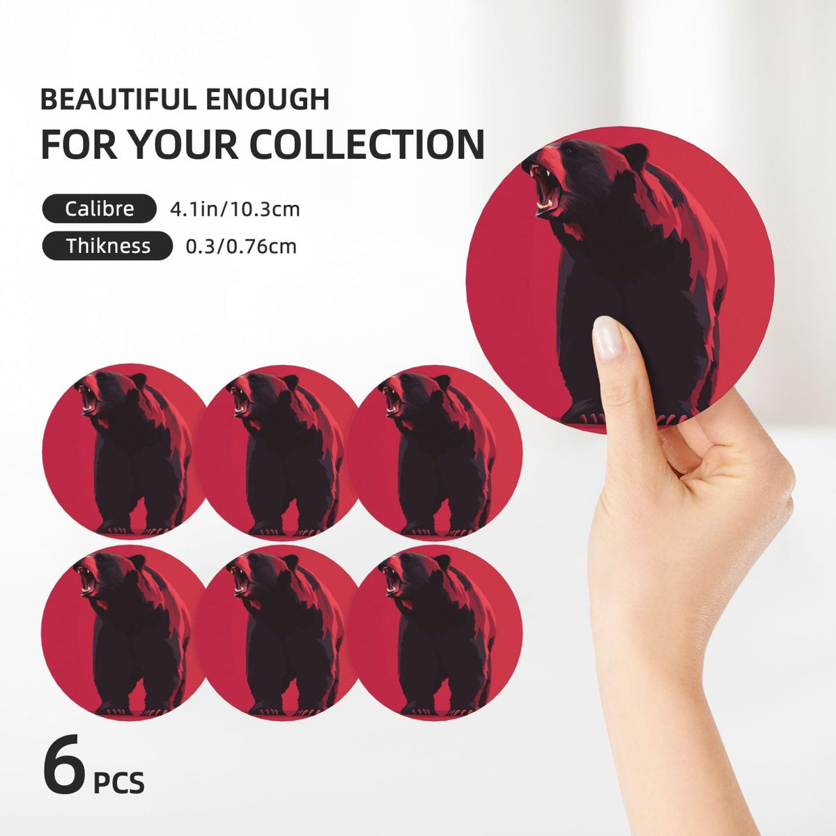 Ceramic Coasters with Holder Set of 6 R480622