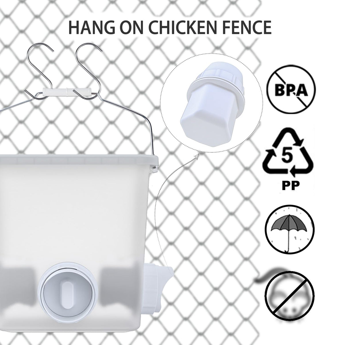 Automatic Chicken Feeder & Waterer Set J3725