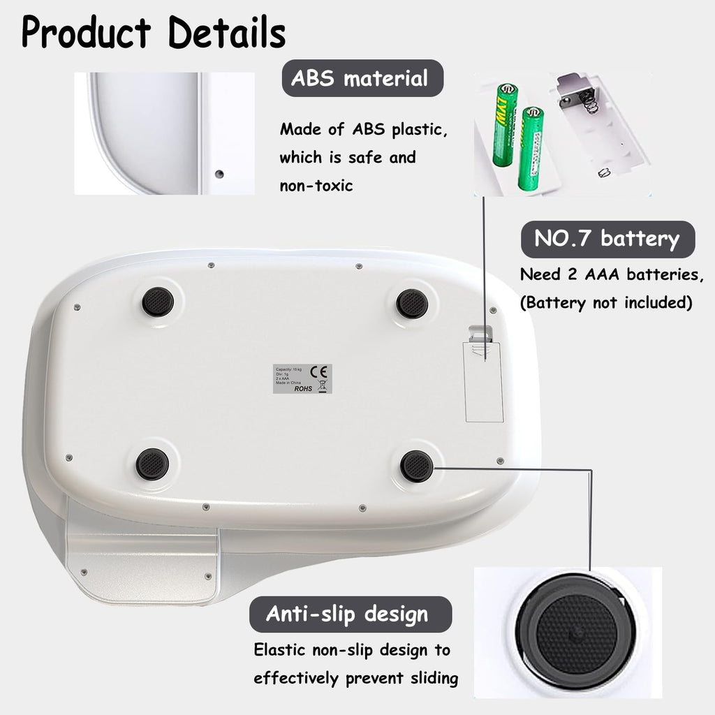 Digital Pet Scale 33lb LCD with Tray Y270349