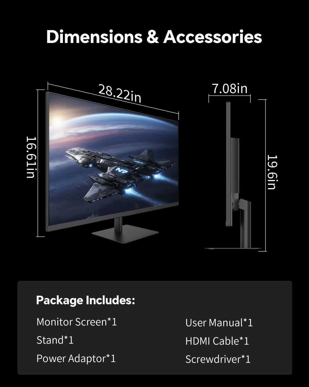32 Inch 2K IPS 1440p Monitor with HDR10 N929
