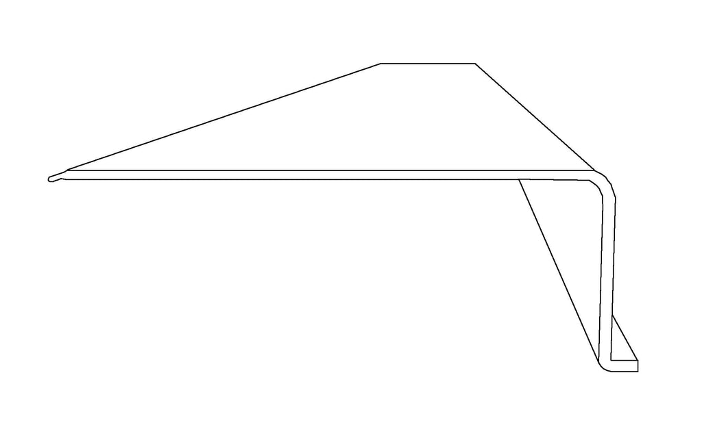 Ribbed Acrylic Replacement Lens L-Shape 2-3/4 x 1 x 24" J1493