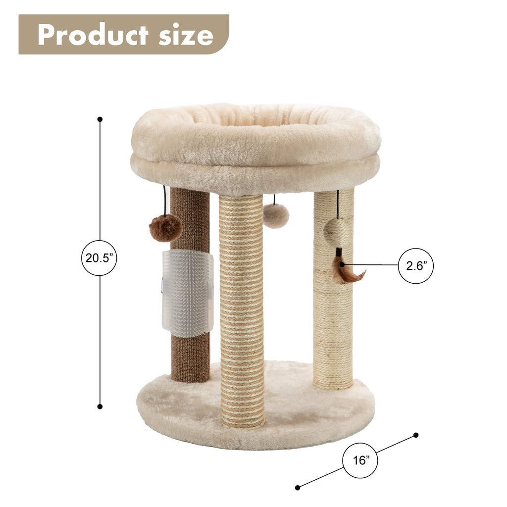 Small Cat Tree with Scratching Post and Soft Bed X8632