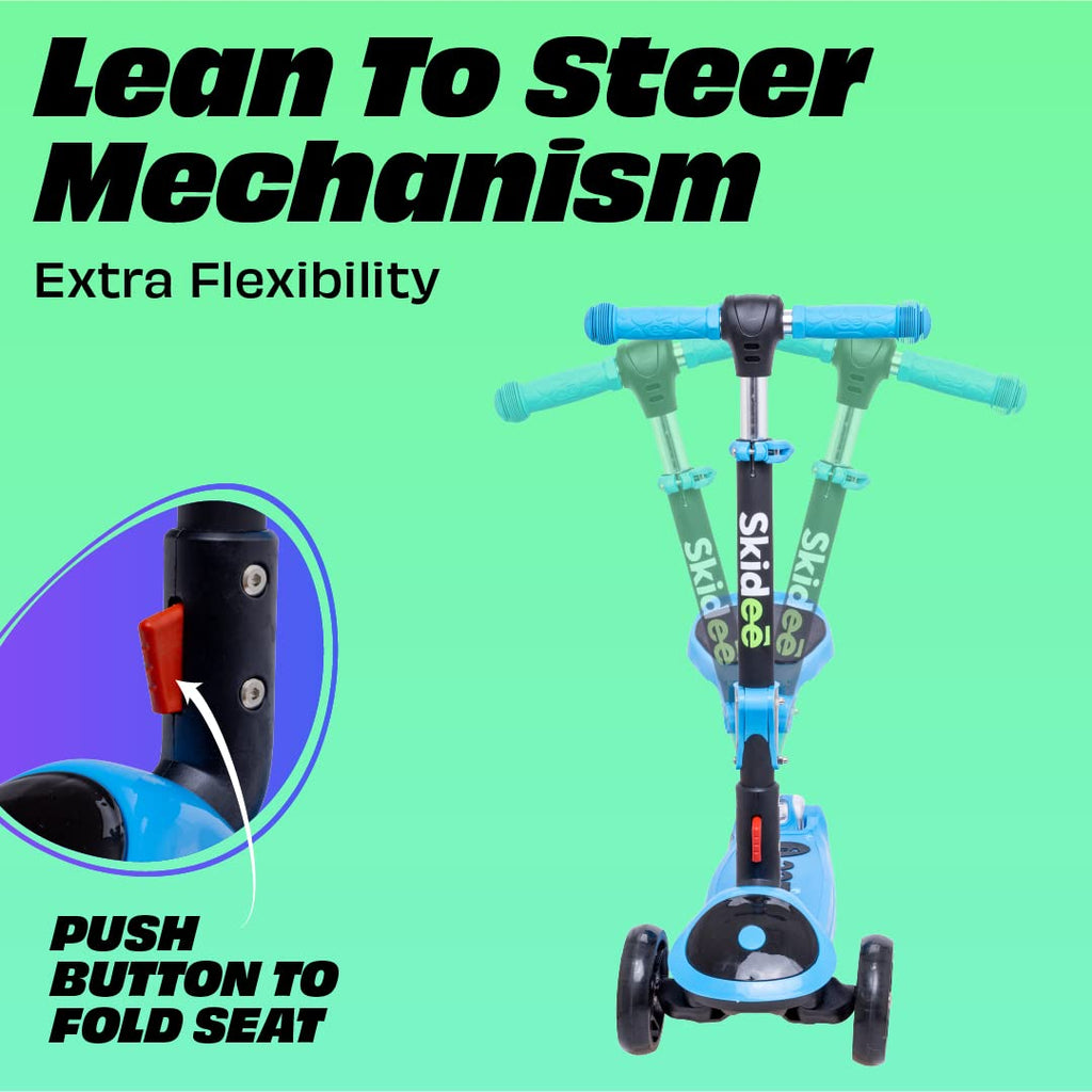 Foldable 3 Wheel Kick Scooter with Removable Seat E368