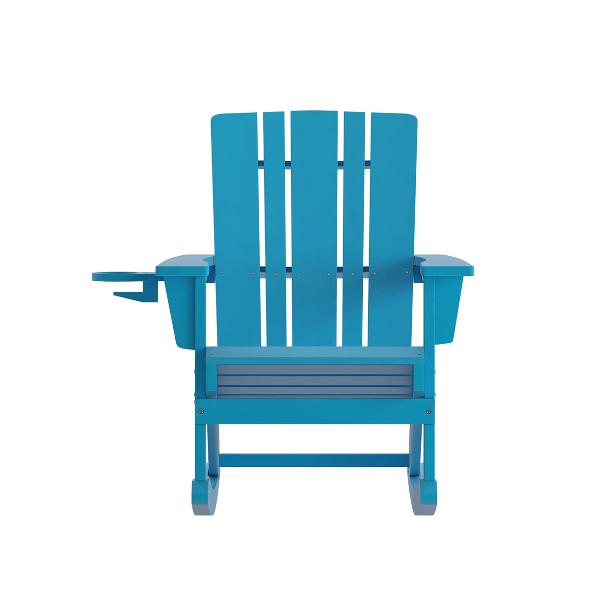 Blue Weather Resistant Poly Resin Adirondack Rocking Chair W440367