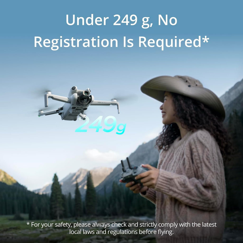 Folding Drone with 4K HDR Camera, Under 249g, 3 Batteries H76928