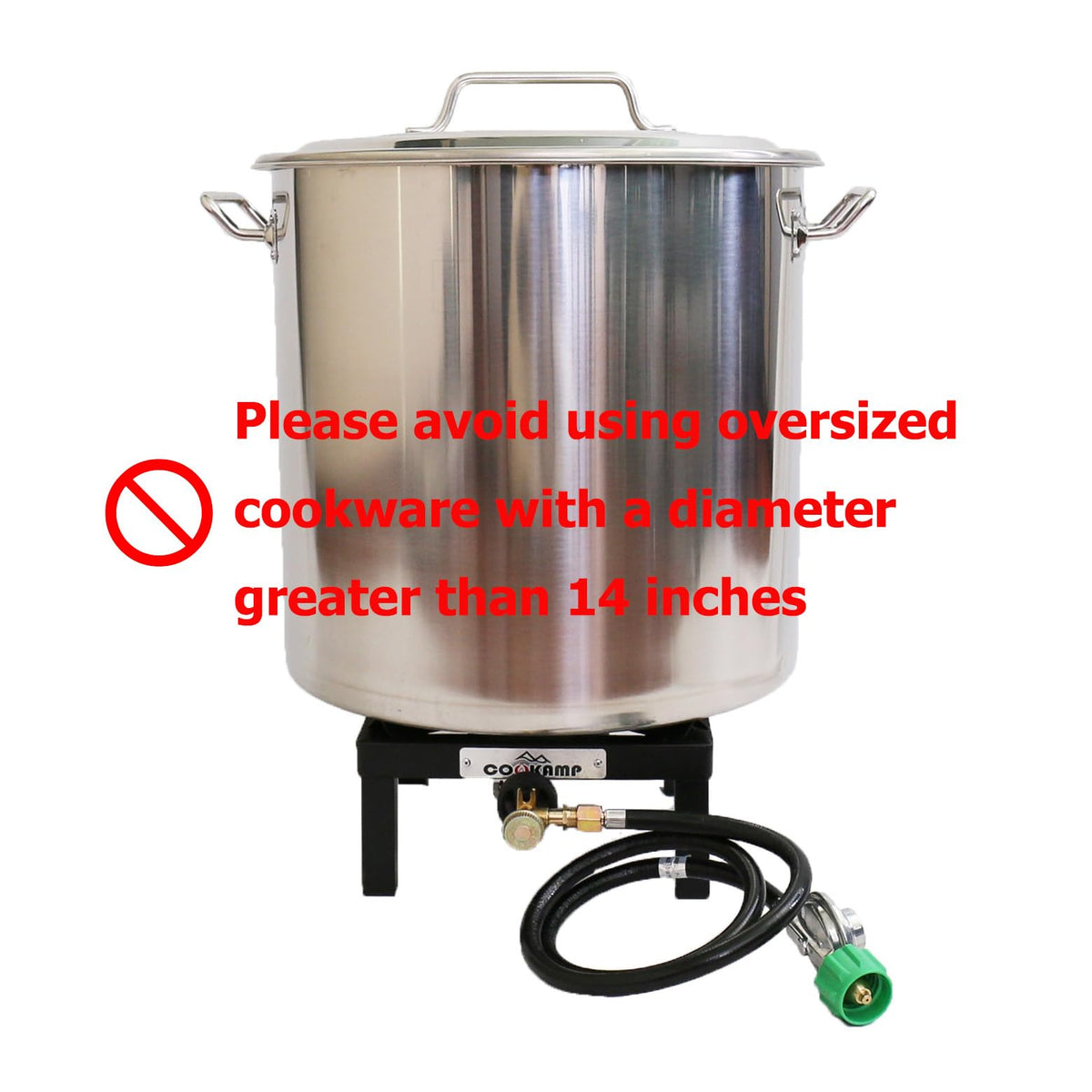 Single High Pressure Propane Camp Stove with Adjustable Regulator and Hose A8279