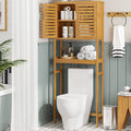 Over The Toilet Storage Cabinet with Adjustable Shelves Bamboo T7747