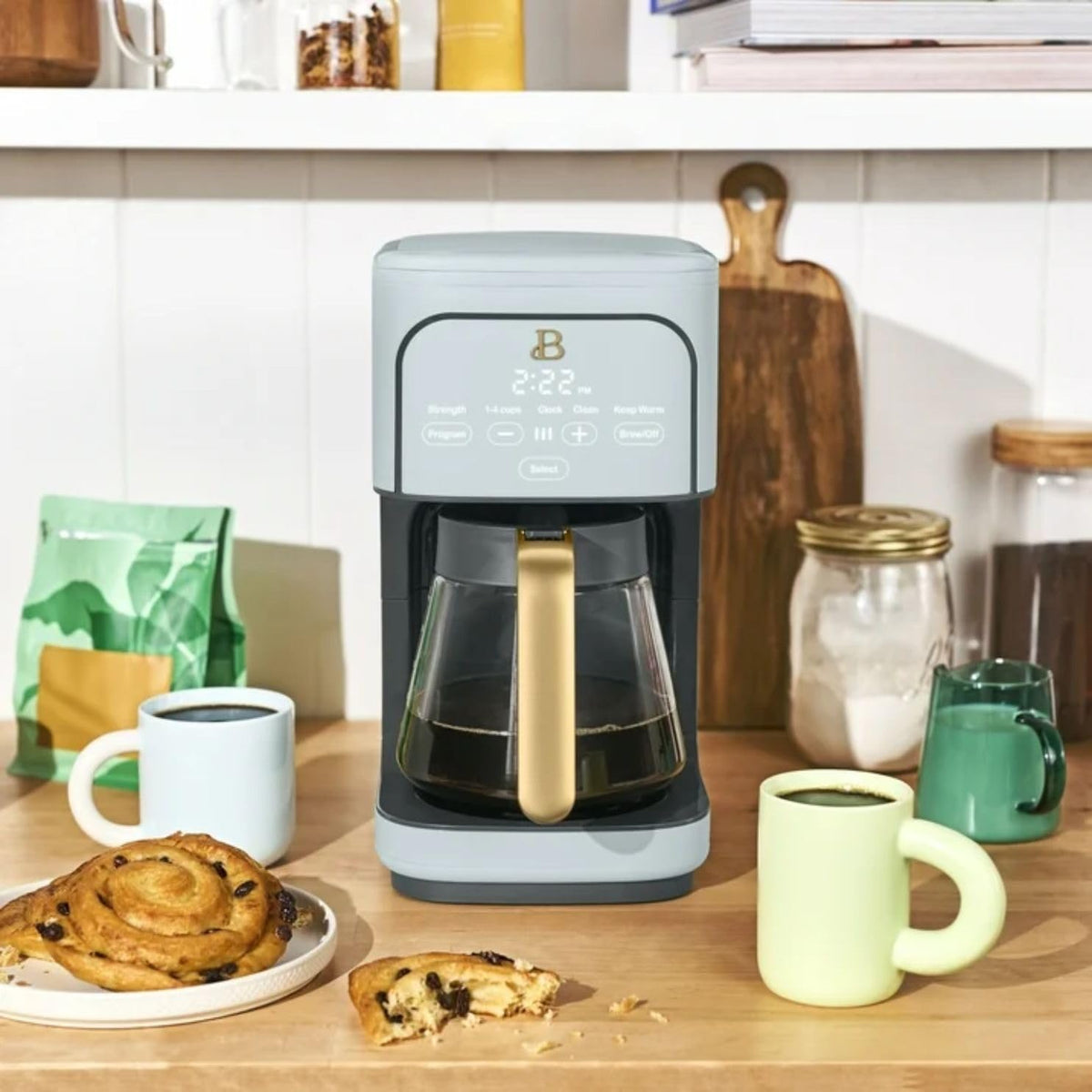 12-Cup Programmable Drip Coffee Maker with 24h Timer W1042