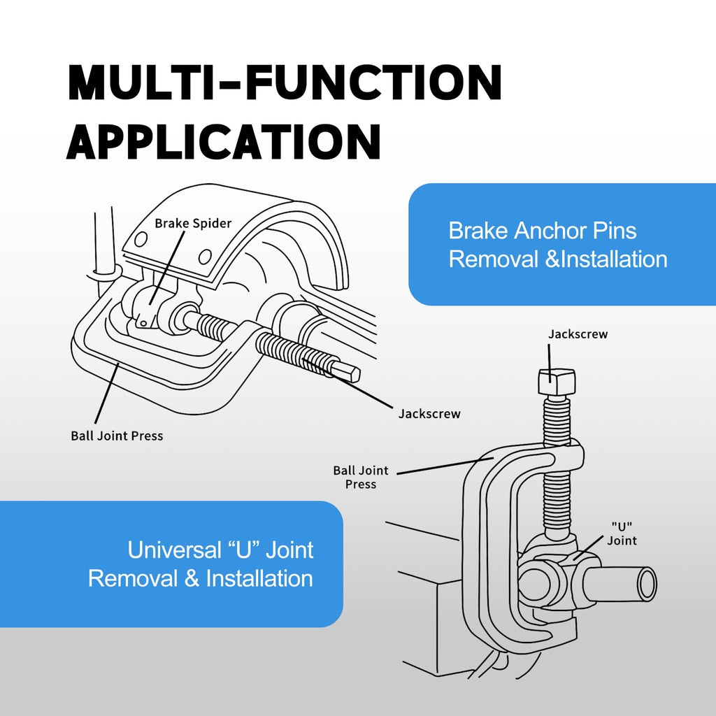 Heavy Duty Ball Joint Press & U Joint Removal Tool Kit with 4WD Adapters H6031