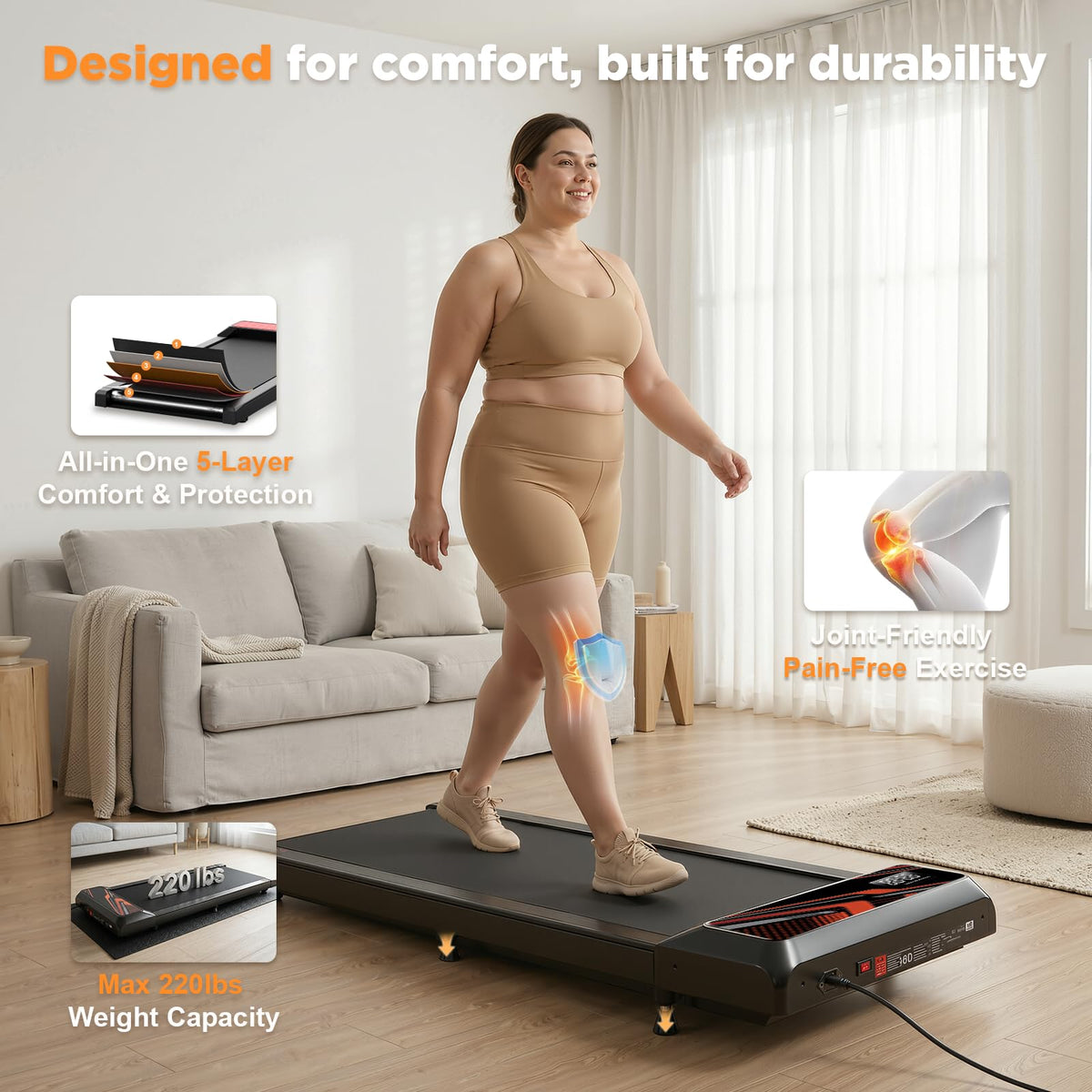 2.5HP Portable Compact Treadmill with Incline and Remote Q46225
