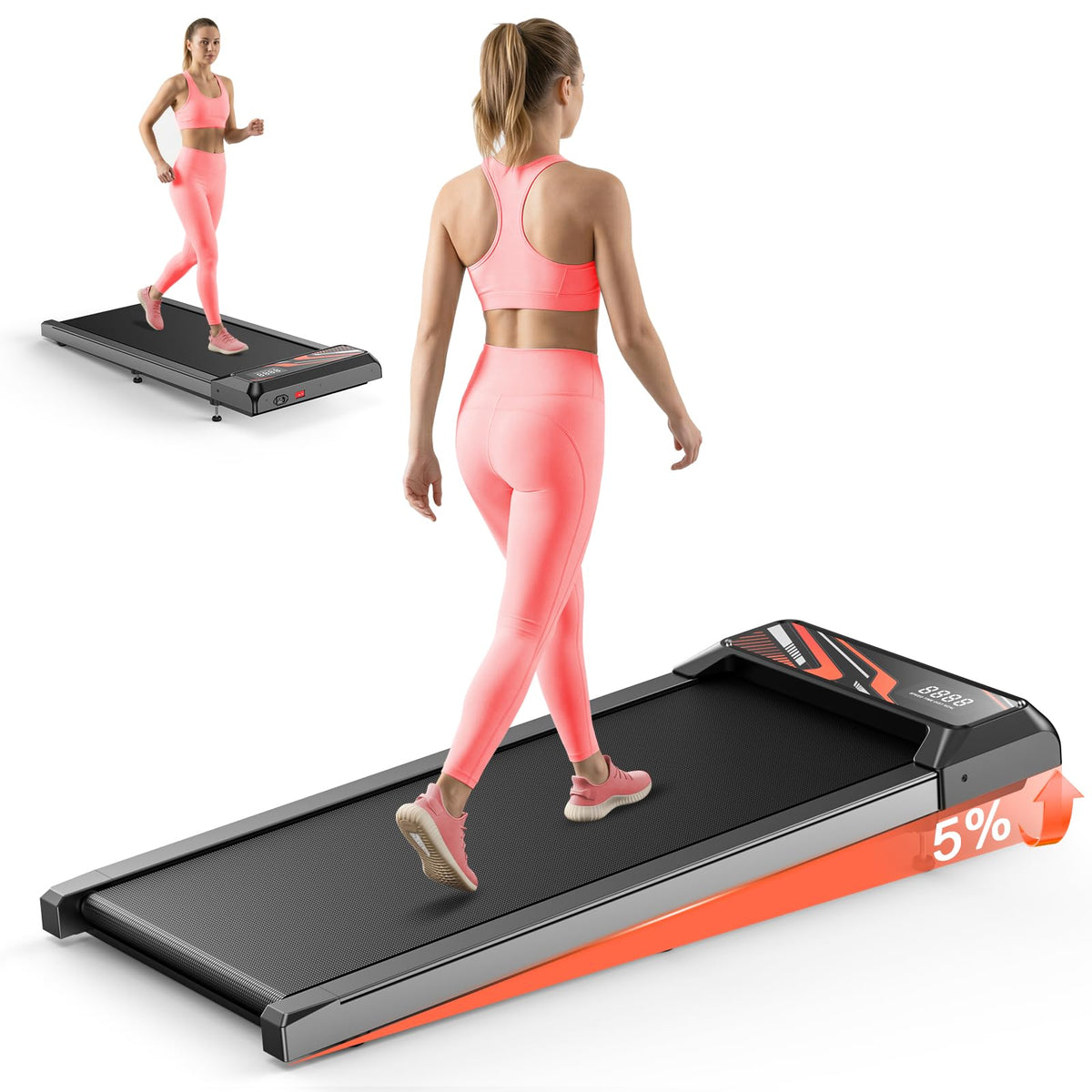 2.5HP Portable Compact Treadmill with Incline and Remote Q46225