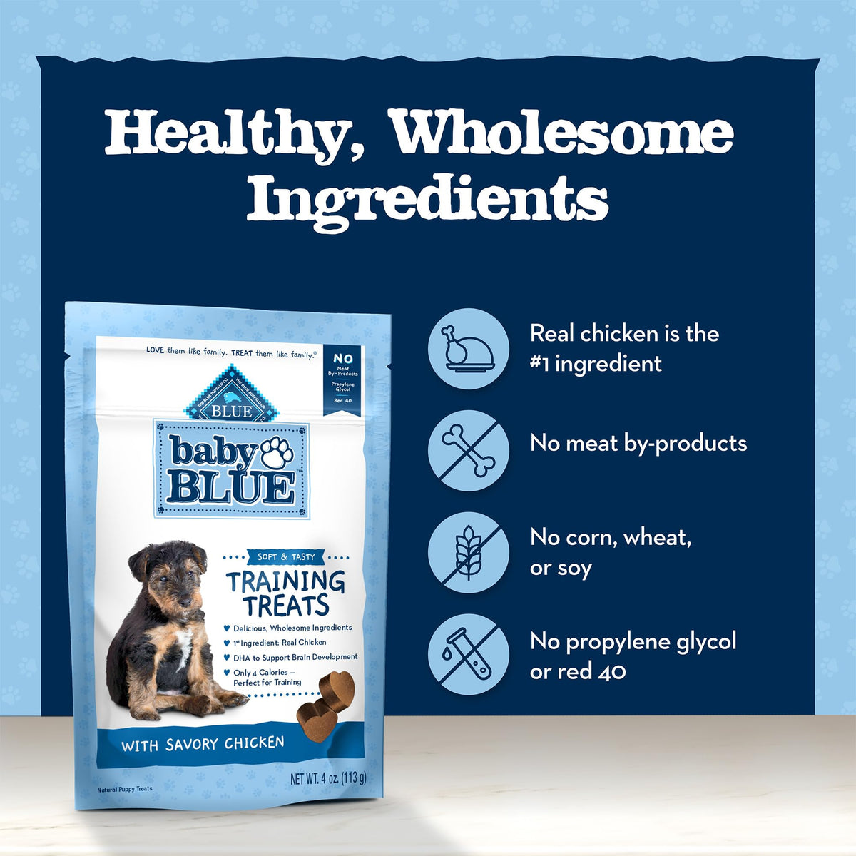 Chicken Puppy Training Treats, 4 oz D12871