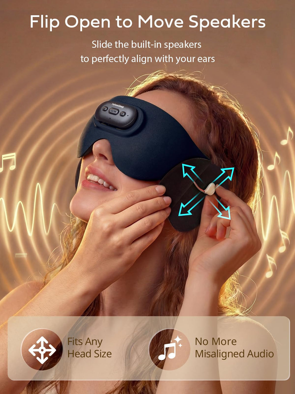 Ultra-Thin Adjustable Sleep Mask with Bluetooth 5.4 A2488