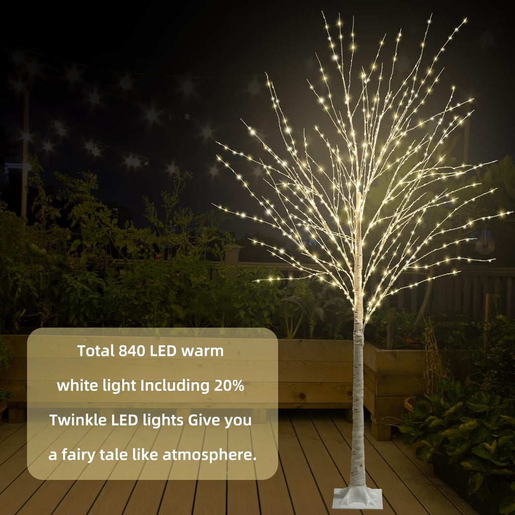 6FT Lighted Birch Tree O278