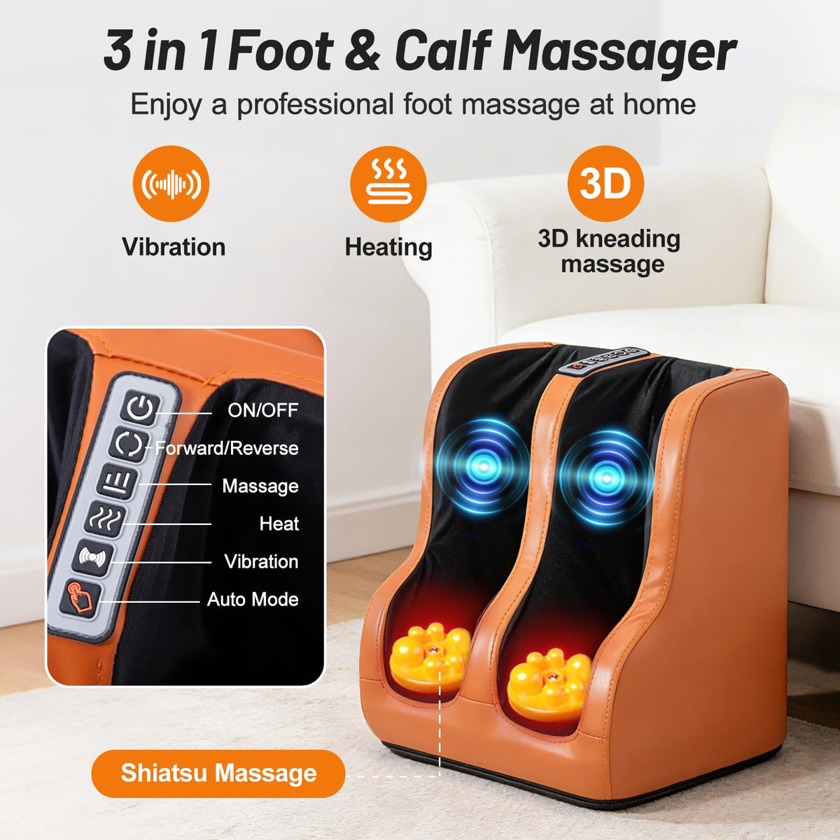 Full Body Massage Mat with Calf Vibration and Foot Massager A805