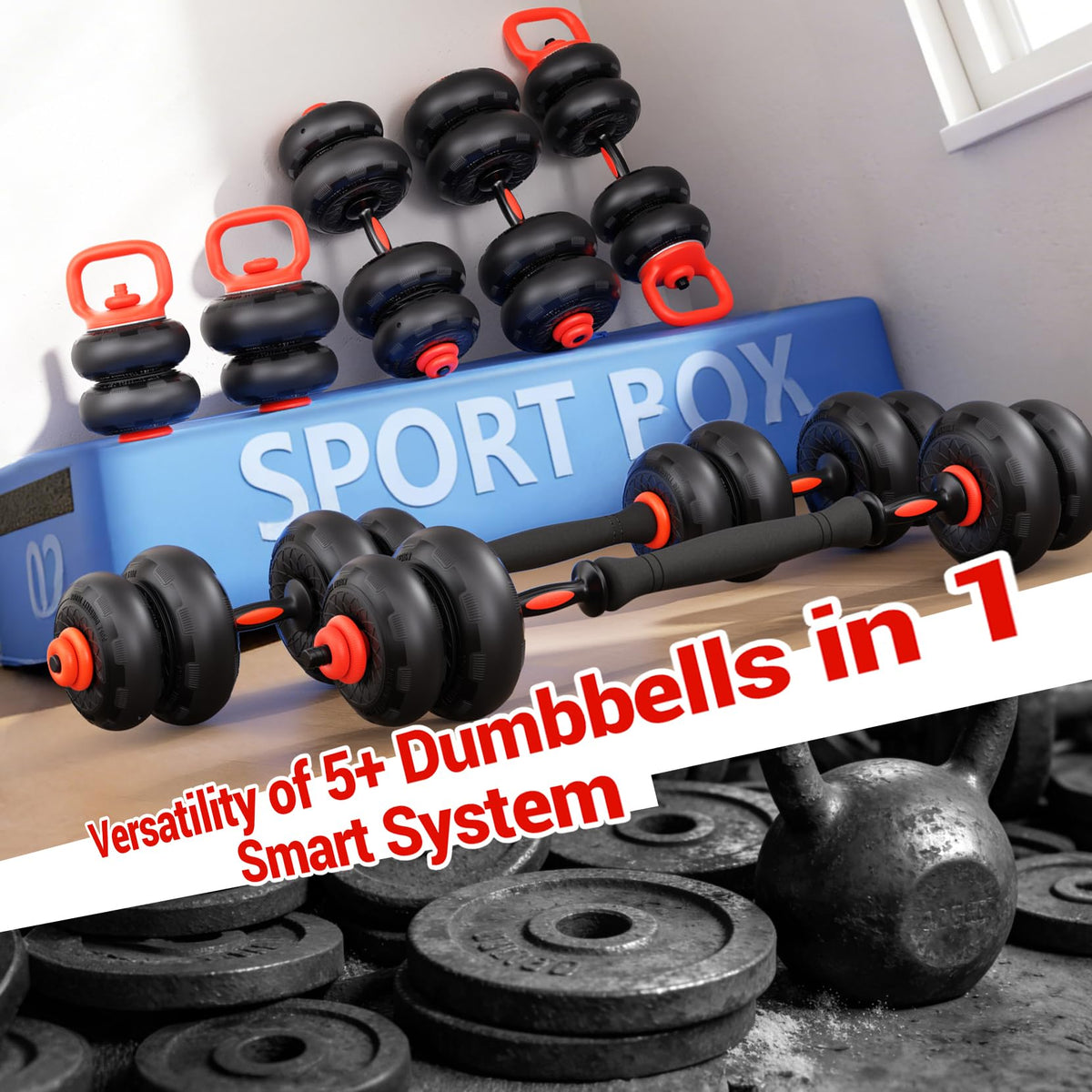 Adjustable Dumbbell Set with Connector W551