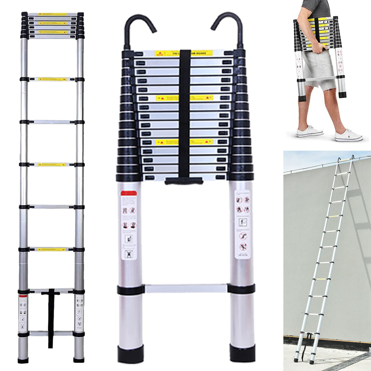 20.5FT Aluminum Telescoping Ladder 330lb B853