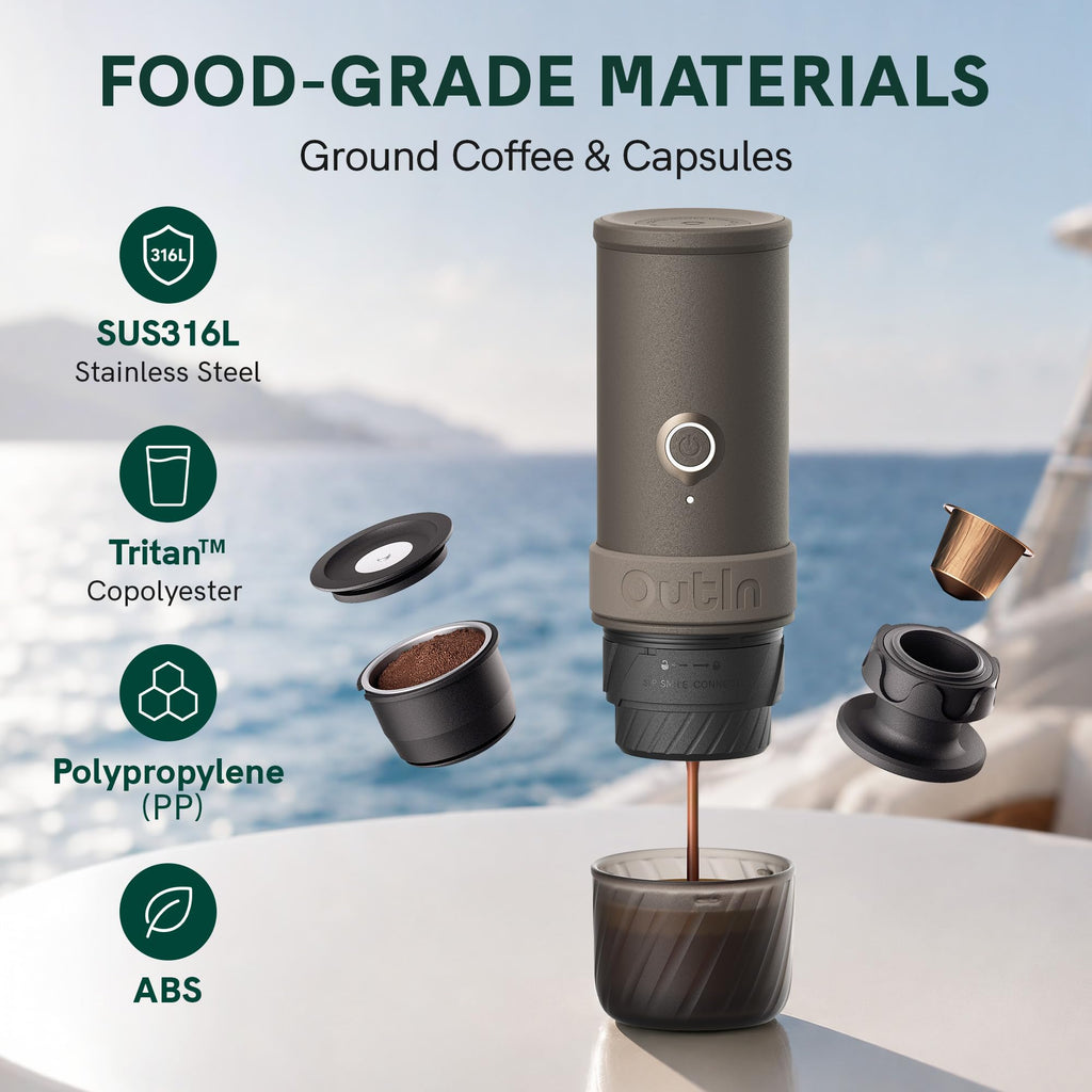 Portable Electric Espresso Machine with Self-Heating X542105