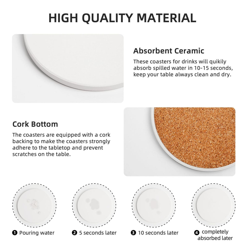 Ceramic Coasters with Holder Set of 6 R480622