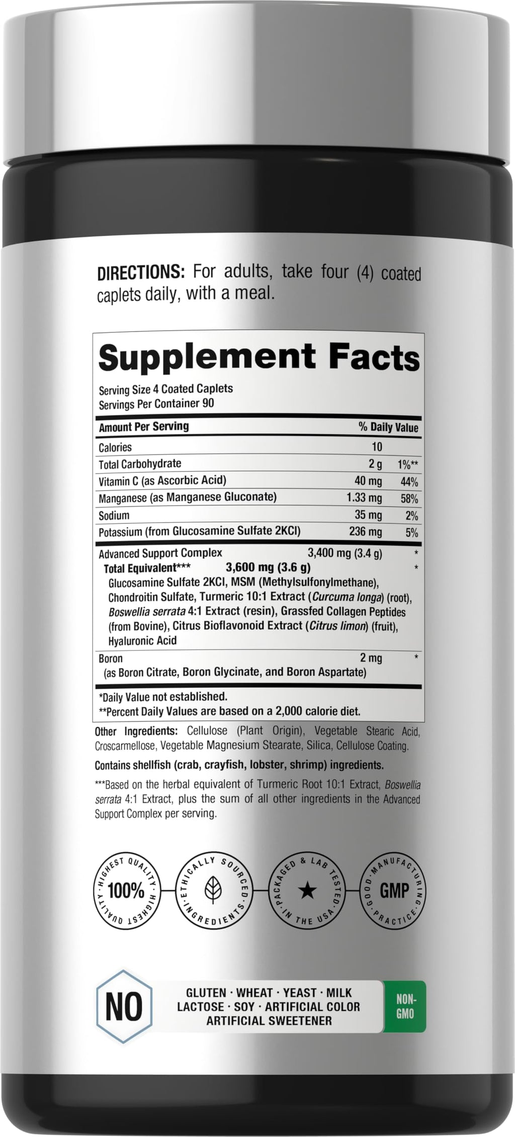 Glucosamine Chondroitin MSM 360 Caplets D7874