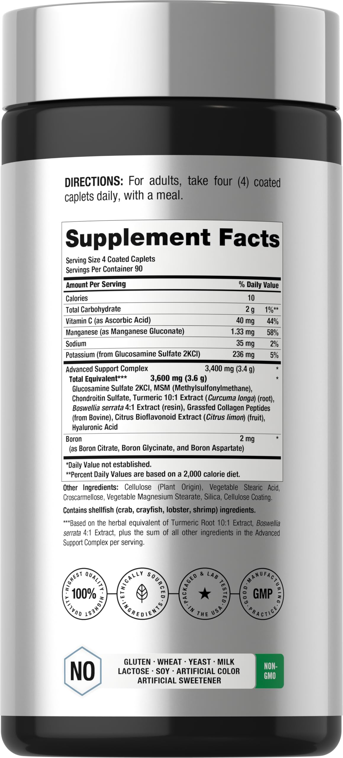 Glucosamine Chondroitin MSM 360 Caplets D7874