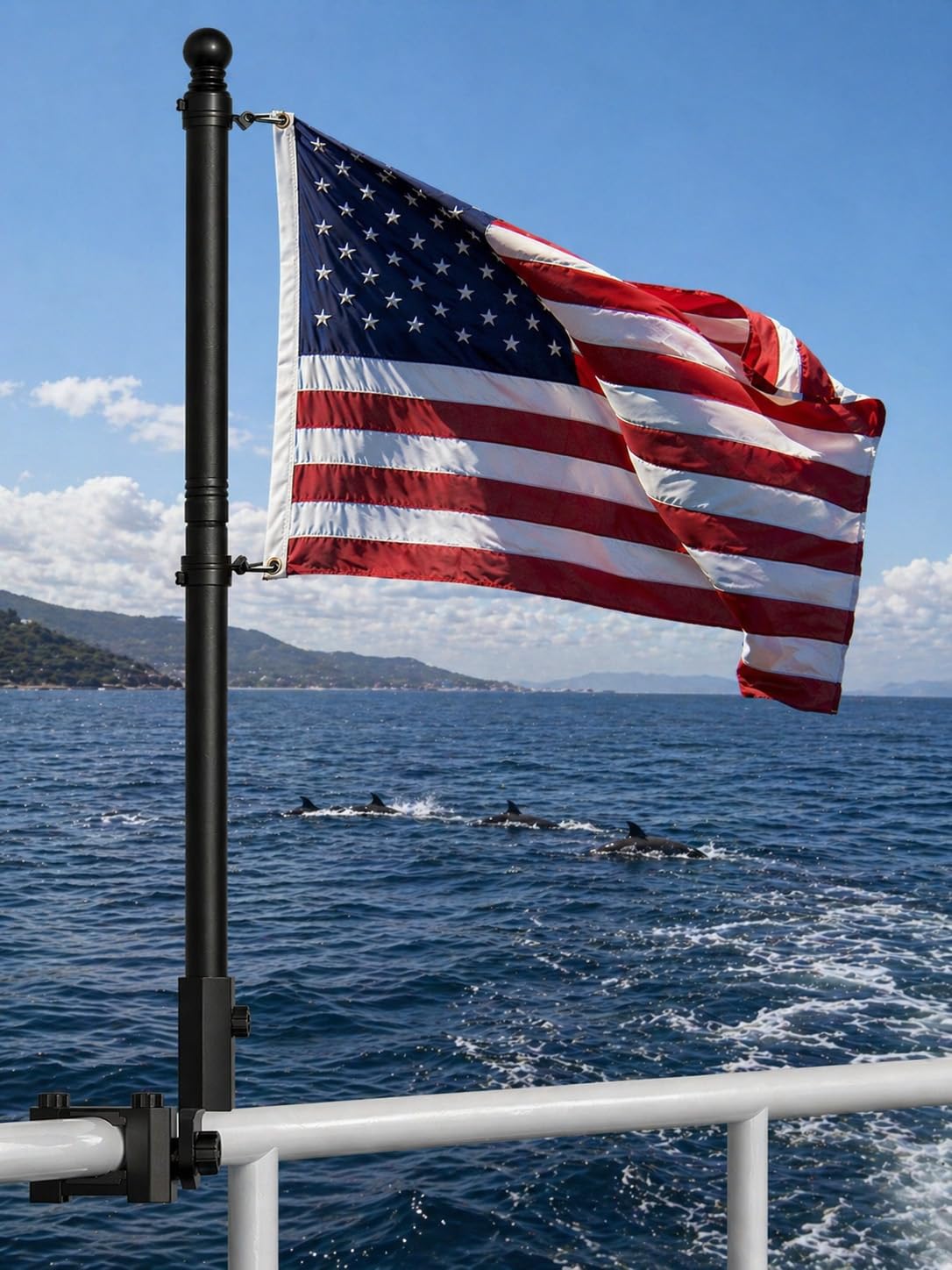 2.5FT Stainless Steel Boat Flag Pole Kit S2227