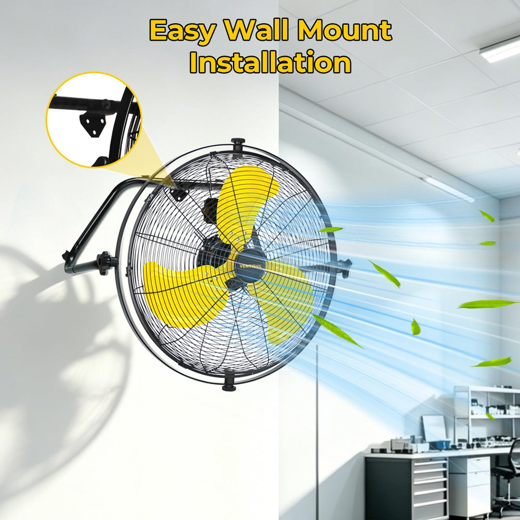 20 Inch 2-in-1 Floor Wall Mounted Fan T163931