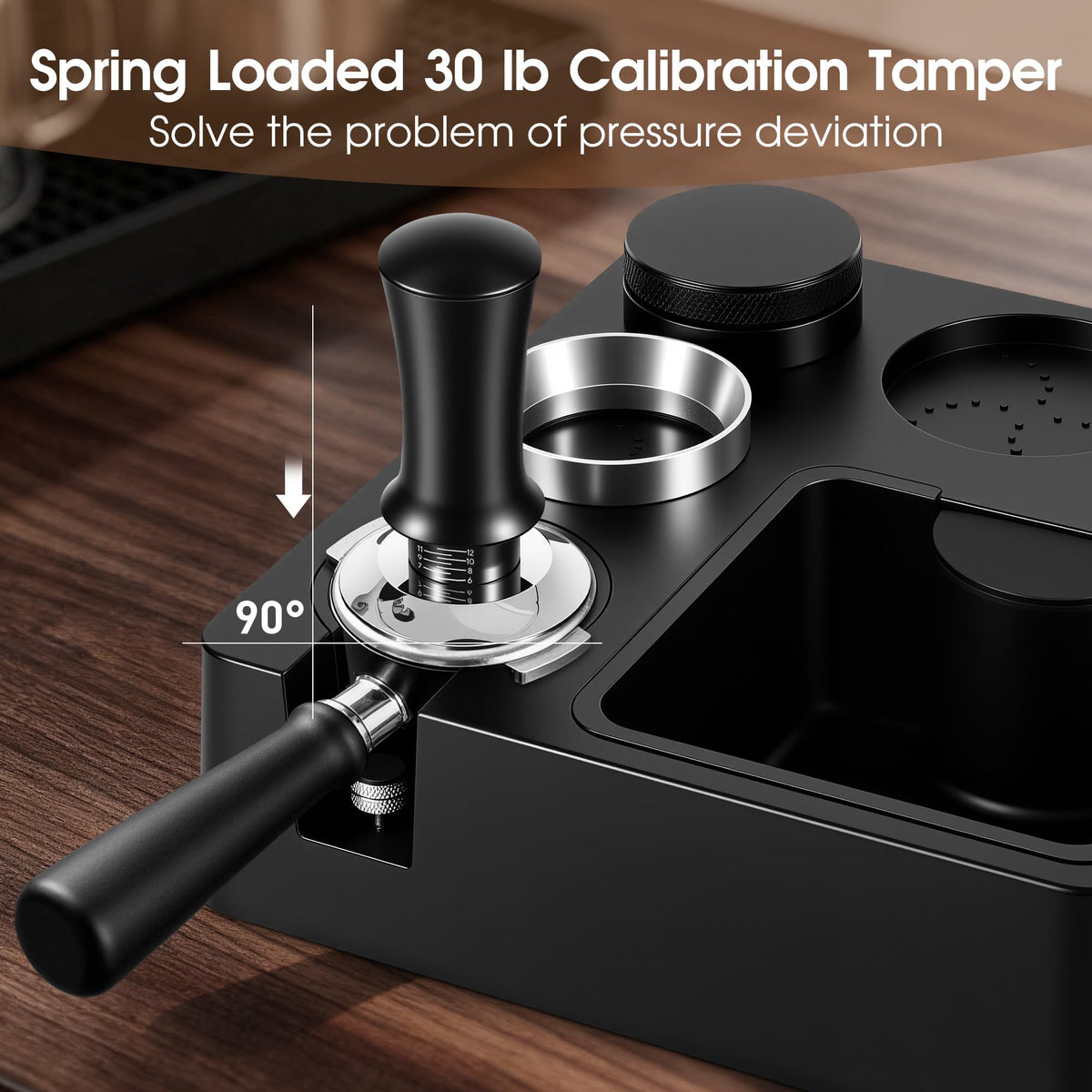 51mm Espresso Accessories Kit, Tamping Station, Knock Box, Tamper L674