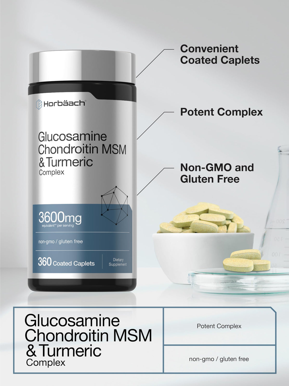 Glucosamine Chondroitin MSM 360 Caplets D7874